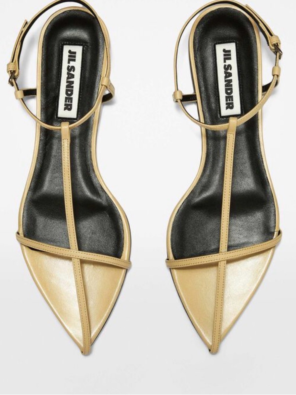 Jil Sander Cage Flat Leather Sandals Size 39/ US 8.5/9